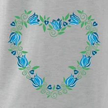 Modré tulipánové srdiečko (Pecka design)