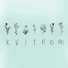 Kvitnem - Nápis s kvetinami