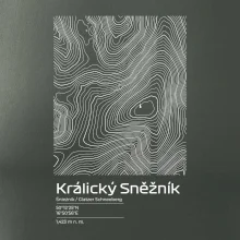 Králický Sněžník - vrstevnice v obdĺžniku