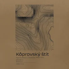 Kôprovský štít - vrstevnice v obdĺžniku