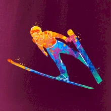 Skokan na lyžiach splash