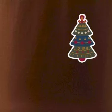 Folklór na prsníku vianočný stromček