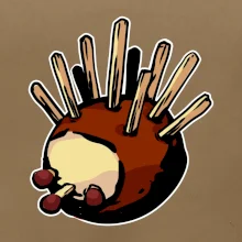 Gaštanový ježko - prsník