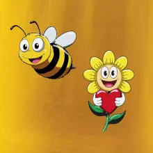 Parové tričko - Včela a kvetina