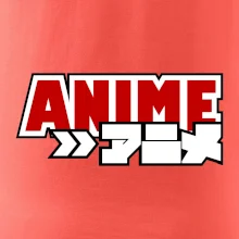 Anime nápis červený