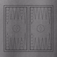 Backgammon čiernobiely