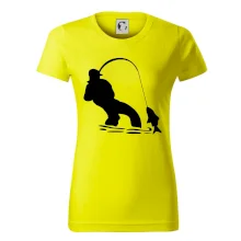 Rybár ťahajúce rybu