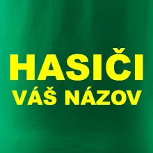 Hasiči - žltý nápis - váš názov zboru