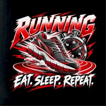 Bežecká topánka so stopkami eat sleep repeat
