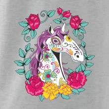 Kôň farebný s kvetinami