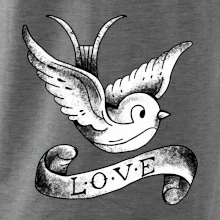 Love holubica - kreslená