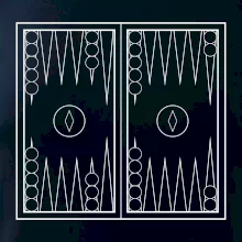 Backgammon čiernobiely