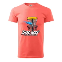 Discgolfový kôš s letiacim diskom eat sleep repeat