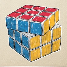 Rubikova kocka kreslená