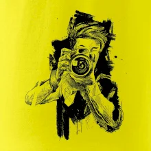 Fotograf kreslený ceruzkou Fotograf kreslený ceruzkou