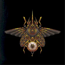 Steampunk chrobák farebný