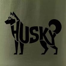 Husky nápis v tele