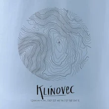 Klínovec - vrstevnice v kruhu