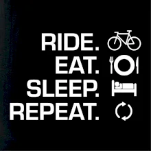 Ride Eat Sleep Repeat bicykel