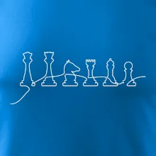 Šachové figúrky v rade - obrys