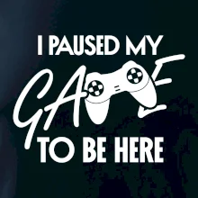 I paused my game to be here