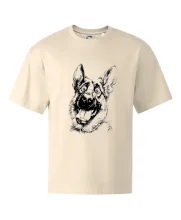 Čiernobiela karikatúra Nemecký ovčiak