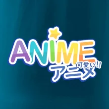 Anime nápis dúhový