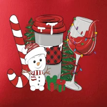 Vianoce, víno a snehuliak