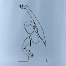 Preťahujúca sa žena jedným ťahom