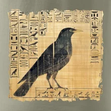 Egyptské hieroglyfy vták