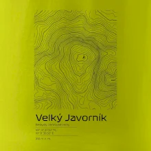 Velký Javorník (Beskydy) - vrstevnice v obdĺžniku