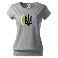 Ukrajina trojzubec s farbami