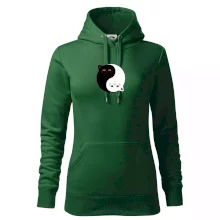 Mačky jin jang farebné