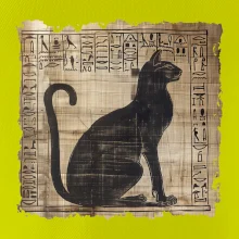 Egyptské hieroglyfy mačka
