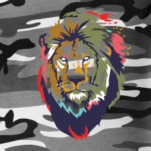 Hlava leva kreslená jednoduchá