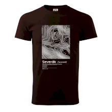 Severák - vrstevnice v obdĺžniku