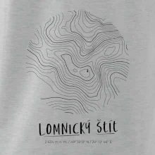 Lomnický štít - vrstevnice v kruhu