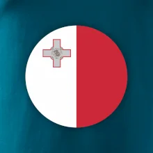 Vlajka Malta guľatá na prsník