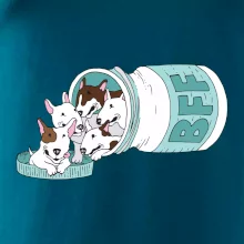 Bullterrier Friends Forever zelené (Pecka design)