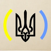 Ukrajina trojzubec s farbami