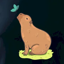 Kapybara a motýlik Kapybara a motýlik