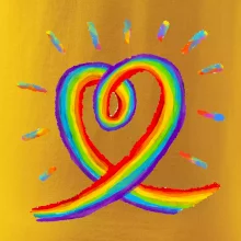 Srdce pride dúha kreslená