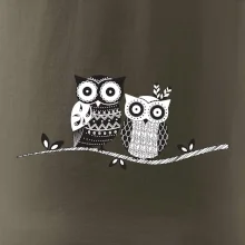 Dve sovy abstraktné