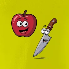 Parové tričko - Jablko a nôž