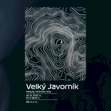 Velký Javorník (Beskydy) - vrstevnice v obdĺžniku