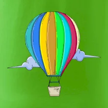 Teplovzdušný balón v oblakoch