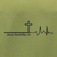 Jesus Saved My Life kríž ekg