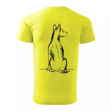 Pes kreslený zozadu