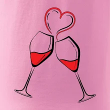 Víno je láska jednoduchý nákres