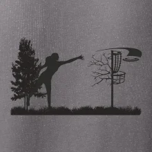 Disc golf - žena čierny obrázok